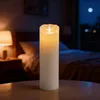 Relaxdays LED Kerze, HxD: 30 x 10 cm, flackernde Flamme, Produktbild-Vorschau 2