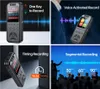 A collage of four images showcasing a digital voice recorder with its features highlighted. Náhled obrázku produktu