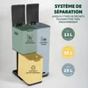 Odpadkový kôš eluno, objem 54 litrov, pedálový kôš s 3 Náhľad obrázku produktu 3