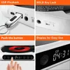 A collage of four images showing different features of a portable CD player. Produktbild-Vorschau