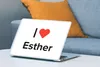 MuchoWow® Laptop Aufkleber Sticker Cover Ich liebe - Esther Produktbild-Vorschau 4