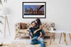 Bild 100x70 MDF-Rahmen Wandkunst Sky Bridge City Homes Produktbild-Vorschau 2