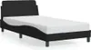 vidaXL Bettgestell "Dover" Schwarz 100x200 cm Samt Produktbild-Vorschau 1