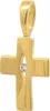 Gold Anhänger Kreuz Zirkonia mit Goldkette  333-8 Karat Produktbild-Vorschau 6