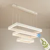 LED Pendelleuchte Hängelampe 6053FX-BS Rechteck weiß mit Produktbild-Vorschau 4