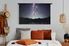 MuchoWow® Wandteppich Wandbehang Die blau leuchtende Produktbild-Vorschau 4