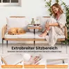 COSTWAY Gartenbank mit Tisch, Polyrattan Bank mit Kissen, Produktbild-Vorschau 5