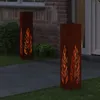 Lumière de chemin LED solaire 2 pcs Rouillé Acier patiné Voir les images du produit 3