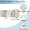 okwish Sideboard 140x40x84cm mit 2 Türen, 3 Schubladen und Produktbild-Vorschau 5