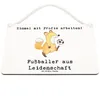 Mr. & Mrs. Panda Schild Fußballer Leidenschaft DIN A6 - Produktbild-Vorschau 3