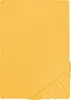 A flat lay of a yellow fitted sheet. Produktbild-Vorschau