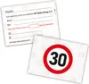 itenga 12 x Postkarte Einladung "Verkehrszeichen 30" Produktbild-Vorschau 1