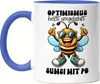 Optimismus Heißt Sumsi mit Po Biene Tasse Blau Positives Produktbild-Vorschau 1