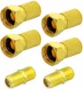 F-Stecker 6,5-7 mm + F-Doppelbuchse Vergoldet Kupplung Sat Produktbild-Vorschau 1