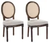 BELIANI Esszimmerstuhl 2er Set Beige Stoff Gepolstert Produktbild-Vorschau 1