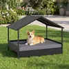 COSTWAY Lit pour chien d'extérieur, lit surélevé en rotin Voir les images du produit 2