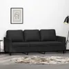 vidaXL 3-Sitzer-Sofa Schwarz 180 cm Kunstleder Produktbild-Vorschau 2