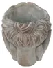 Clayre & Eef Blumentopf Kopf 14x16x17 cm Grau Stein Hände Produktbild-Vorschau 4