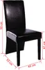 Eetkamerstoelen 6 st kunstleer zwart Productafbeelding-voorbeeld 4