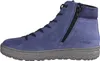 A side view of a blue suede boot with a zipper. Produktbild-Vorschau
