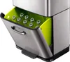 A close-up view of a recycling bin with its front drawer open, revealing a bright green insert filled with glass bottles. Náhľad obrázku produktu