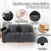 Merax 2-Sitzer Wohnzimmercouch mit Stauraum, Chenille-Sofa, Produktbild-Vorschau 8