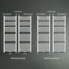 Diagrams showing two different connection types for a white radiator, labeled in German. Produktbild-Vorschau