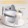 Baby Badesitz Grau 30 x 12 x 36,8 cm mit Anti-Rutsch-Basis, Produktbild-Vorschau 3