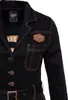 Dámske šaty Queen Kerosin Workwear Swing Denim (čierne,XS) Náhľad obrázku produktu 3