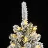 vidaXL Umelý vianočný stromček so snehom 150 LED 150 cm Náhľad obrázku produktu 4