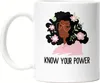 Tasse Know Your Power Spruch Motiv Geschenk für Produktbild-Vorschau 1