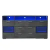 Cassettiera Okwish 140 cm con illuminazione LED e 2 ante in Anteprima dell’immagine prodotto 8