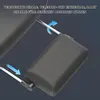Close-up of a black gaming chair's retractable footrest mechanism. Anteprima dell’immagine prodotto