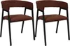 Fauteuil Design Cotele Scott Terracotta - Lot De 2 Voir les images du produit 1