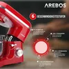 AREBOS Küchenmaschine 1500 W | 6 L Edelstahl | Rühr-, Produktbild-Vorschau 4