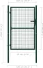 vidaXL Cancello per recinzione in acciaio 100x125 cm Verde Anteprima dell’immagine prodotto 12