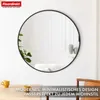 Wandspiegel Schwarz, Ø 60 cm Spiegel rund mit schwarzem Produktbild-Vorschau 2