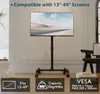 TV-Ständer Rollbar 13-49 Zoll Flat Curved TVs, Tragbar Produktbild-Vorschau 2