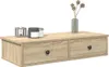 A wooden shelf with two drawers and decorative items on top. Náhled obrázku produktu