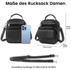 Rucksack Damen klein mit RFID-Schutz, 3-in-1 Eleganter Produktbild-Vorschau 7