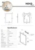 HOKO specchio da bagno 70x100cm con cornice+interruttore a Anteprima dell’immagine prodotto 7