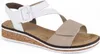 Rieker Damen Keil-Sandaletten Weiß/Beige Voir les images du produit 13
