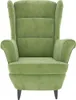vidaXL Fauteuil à oreilles avec pouf Vert clair velours Voir les images du produit 4