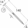 Tellerkopfschrauben 6,0x140 Konstruktionsschrauben Produktbild-Vorschau 3