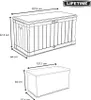 Diagrams showing the dimensions of a storage box. Podgląd zdjęcia produktu