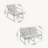 Tuinset 'Kivanta', 5-delig: bank, stoelen met kussens, Productafbeelding-voorbeeld 8