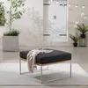 home24 Loungehocker - Webstoff / Teak Massiv Produktbild-Vorschau 1
