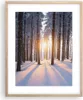 Gerahmtes Poster - Rahmen in heller Eiche - Wald Winter Produktbild-Vorschau 1