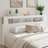 Wezgłowie łóżka z LED, białe, 200x18,5x103,5 cm Podgląd zdjęcia produktu 2