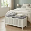 Cesto portabiancheria Relaxdays con seduta, noce, coperchio Anteprima dell’immagine prodotto 3